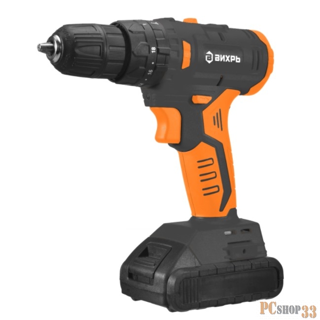 Дрель-шуруповерт ударная Вихрь ДА-18Л-2КУ/Б аккум. патрон:быстрозажимной (кейс в комплекте)