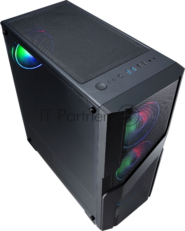 Корпус Formula V-LINE 7405 черный без БП ATX 4x120mm 2xUSB2.0 2xUSB3.0 audio bott PSU