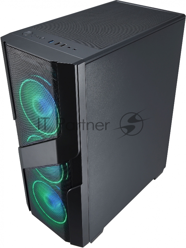 Корпус Formula V-LINE 7405 черный без БП ATX 4x120mm 2xUSB2.0 2xUSB3.0 audio bott PSU