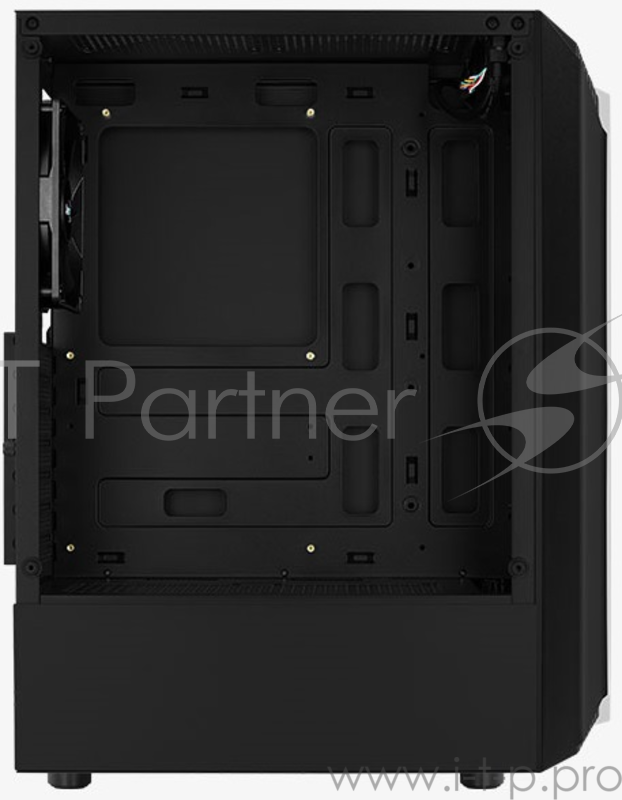 Корпус Aerocool Bionic-G-BK-v1 (ATX, Glass Window, RGB, USB3.0 x2, USB2.0 x1, 120mm Black Fan x1)