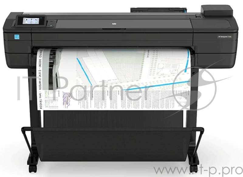 ЗАКАЗНАЯ Плоттер HP DesignJet T730 (36,4color,2400x1200dpi,1Gb, 25spp(A1 drawing mode),USB/GigEth/Wi-Fi,stand,m bin,rollfeed,sheetfeed,tray50 (A3/A4), autocutter,GL/2,RTL,PCL3 GUI, 2y warrб repl. F9A29A)