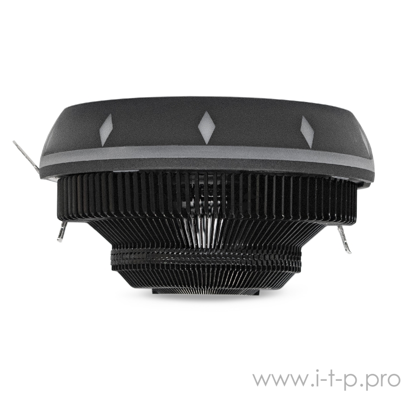 Кулер ExeGate EX286156RUS Dark Magic EE126M-PWM.RGB (Al black coating, LGA775/1150/1151/1155/1156/120 TDP 100W, Fan 120mm, PWM, 900-2000RPM, Hydro bearing, 4pin, 11-24db, 410г, черный, RGB подсветка, с терм