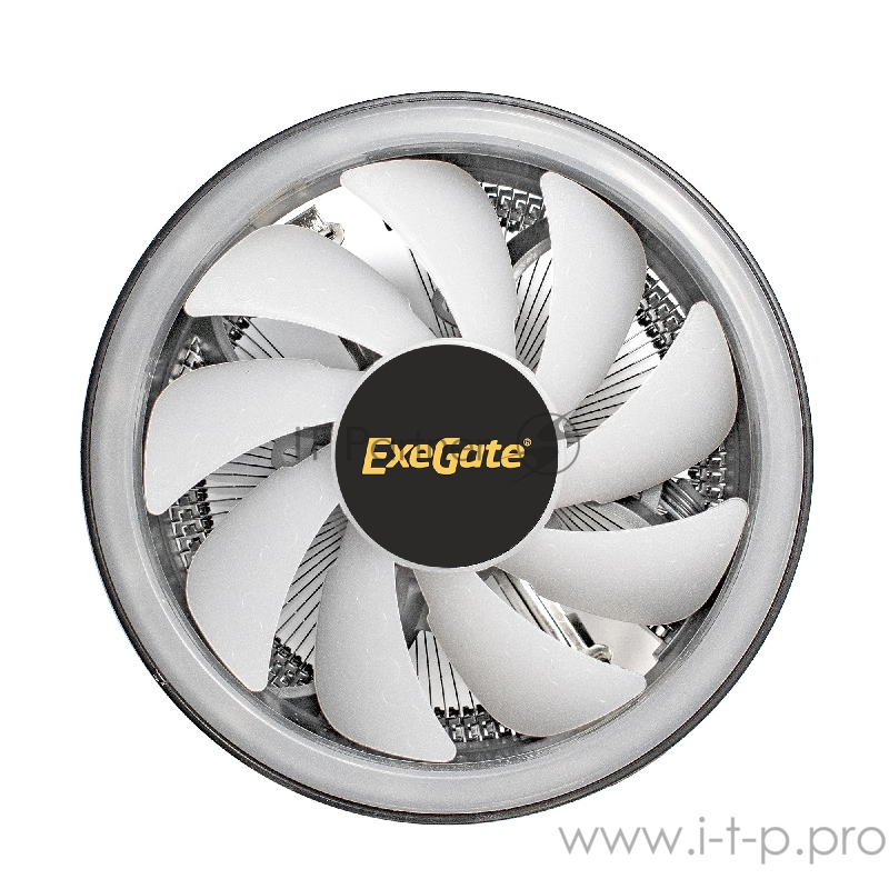 Кулер ExeGate EX286158RUS Dark Magic EE126XL-PWM.RGB (Al black coating, 4 copper heatpipe, LGA775/1150/1151/1155/1156/120 TDP 125W, Fan 120mm, PWM, 900-2000RPM, Hydro bearing, 4pin, 11-24db, 410г, черный, R