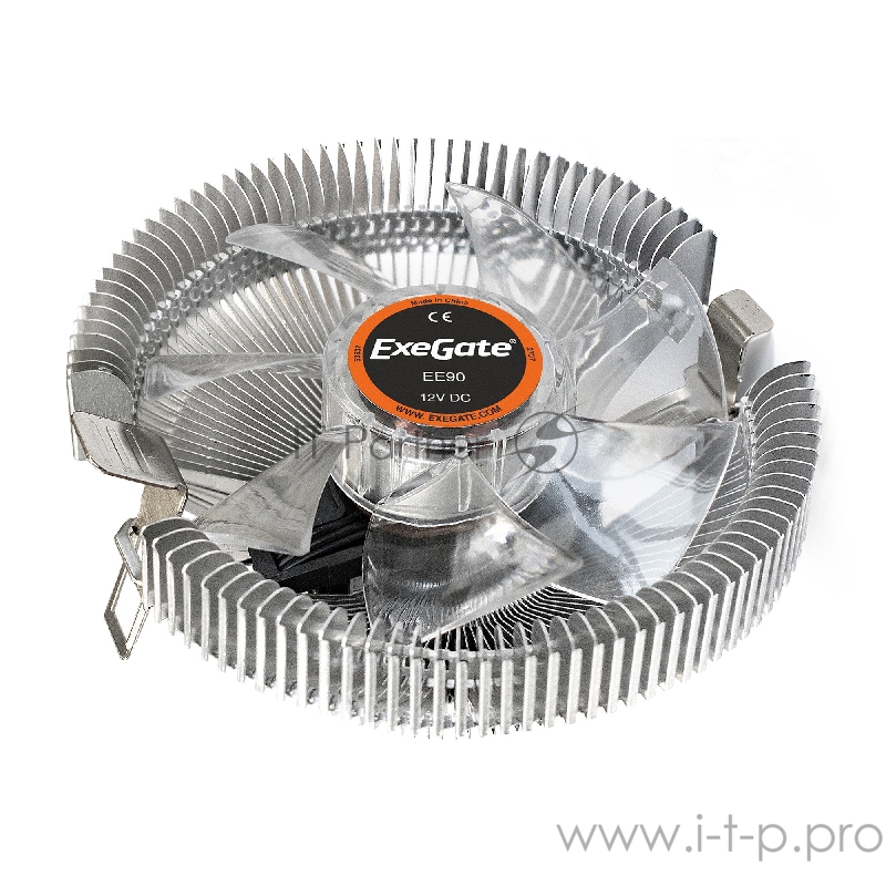 Кулер ExeGate EX286149RUS EE91 (Al, LGA775/1150/1151/1155/1156/120 TDP 75W, Fan 90mm, 2200RPM, Hydro bearing, 3pin, 22db, 215г, с термопастой, на защелках, Retail color box)