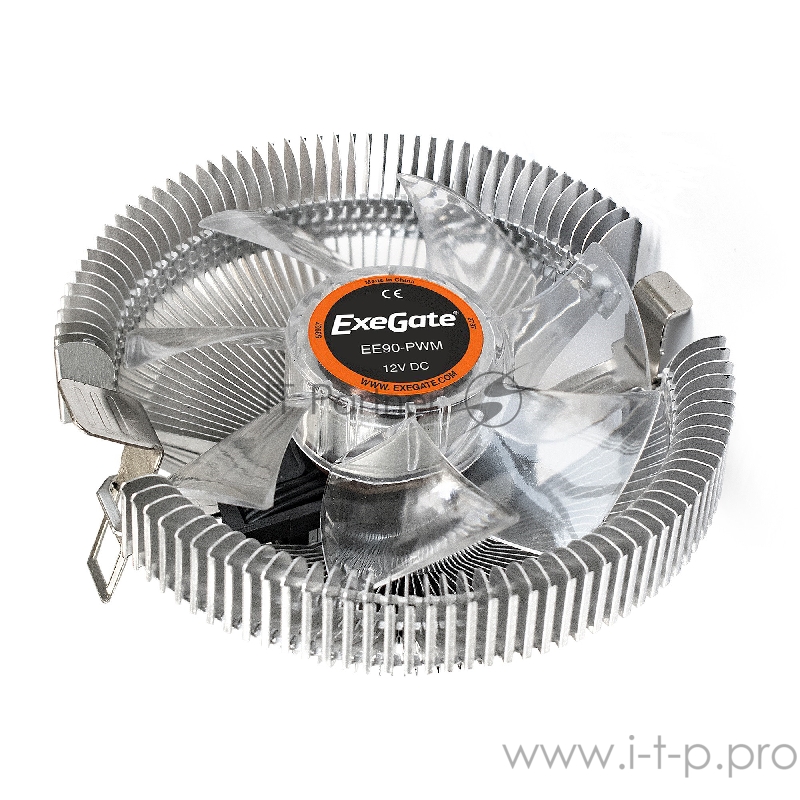 Кулер ExeGate EX286150RUS EE91-PWM (Al, LGA775/1150/1151/1155/1156/120 TDP 75W, Fan 90mm, PWM, 800-2400RPM, Hydro bearing, 4pin, 11-24db, 215г, с термопастой, на защелках, Retail color box)