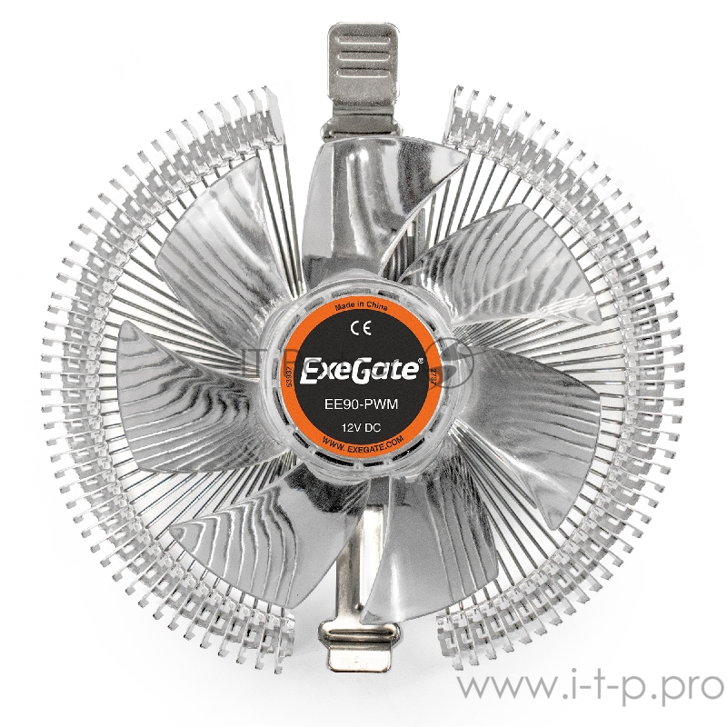 Кулер ExeGate EX286150RUS EE91-PWM (Al, LGA775/1150/1151/1155/1156/120 TDP 75W, Fan 90mm, PWM, 800-2400RPM, Hydro bearing, 4pin, 11-24db, 215г, с термопастой, на защелках, Retail color box)
