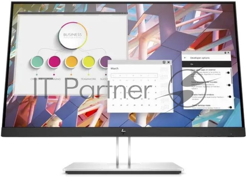 Монитор HP 23.8 E24 G4 серебристый/черный IPS LED 5ms 16:9 HDMI матовая 250cd 178гр/178гр 1920x1080 D-Sub DisplayPort FHD USB 5.7кг