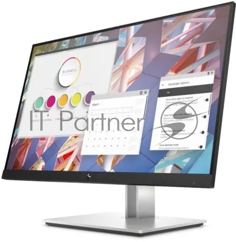 Монитор HP 23.8 E24 G4 серебристый/черный IPS LED 5ms 16:9 HDMI матовая 250cd 178гр/178гр 1920x1080 D-Sub DisplayPort FHD USB 5.7кг