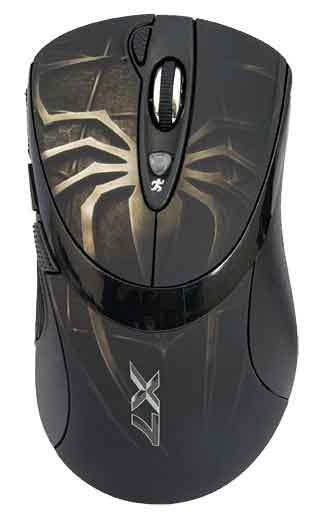 Мышь A4 Oscar Editor XL-747H коричневый/рисунок лазерная (3600dpi) USB2.0 игровая (6but)