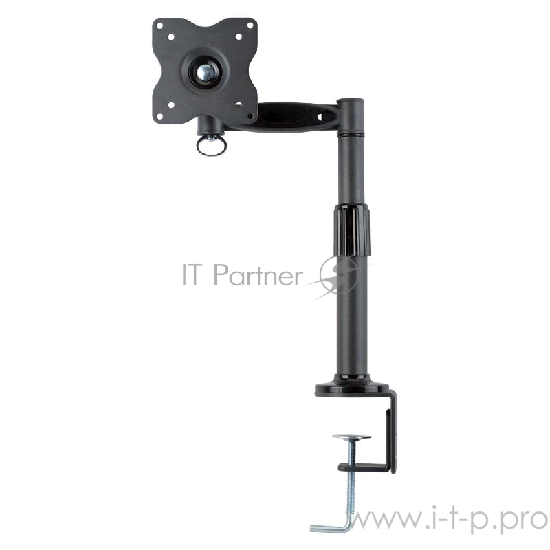 Кронштейн Kromax OFFICE-1 для мониторов LCD 15-32, настольный, VESA 75x75/100x100, высота 242-390мм, наклон ±30°, поворот 360°, нагрузка до 10 кг, grey titan