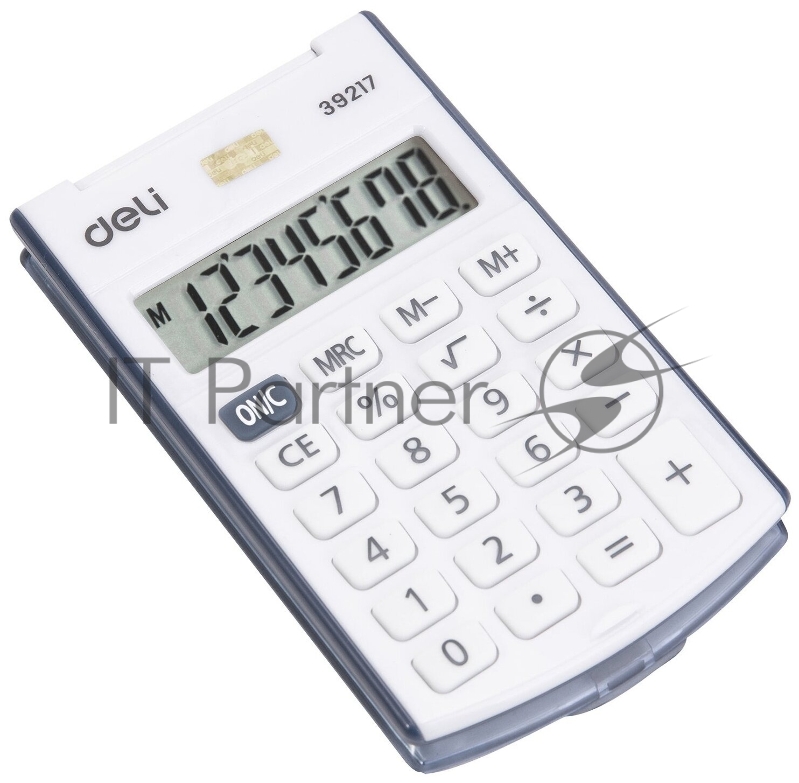 Калькулятор карманный Deli E39217/BLUE синий 8-разр.