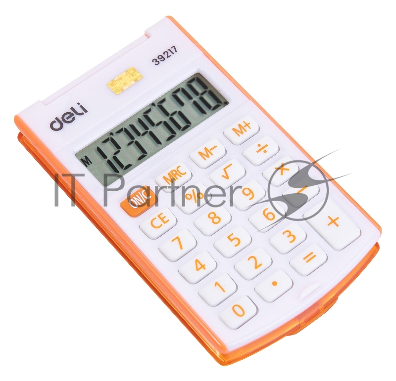 Калькулятор карманный Deli E39217/OR оранжевый 8-разр.