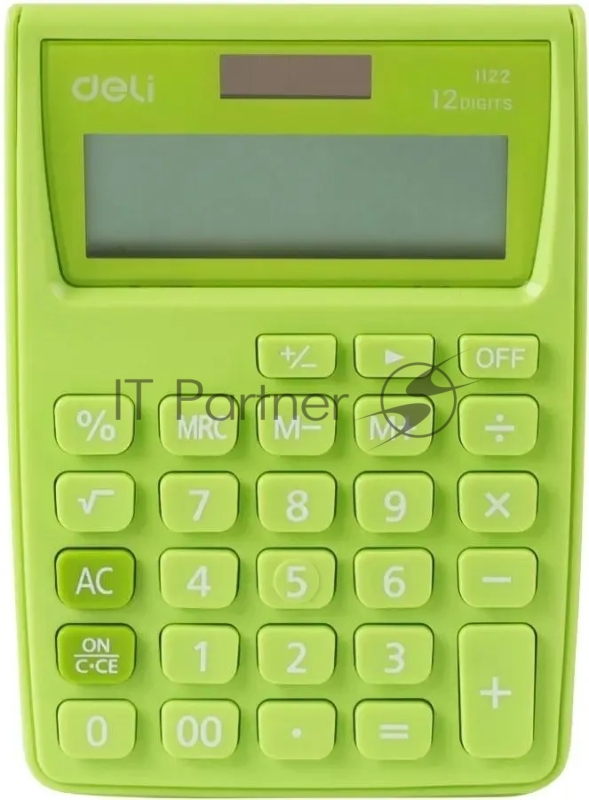 Калькулятор настольный Deli E1122/GRN зеленый 12-разр.