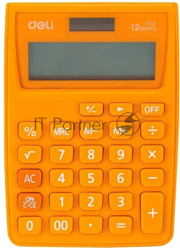 Калькулятор настольный Deli E1122/OR оранжевый 12-разр.