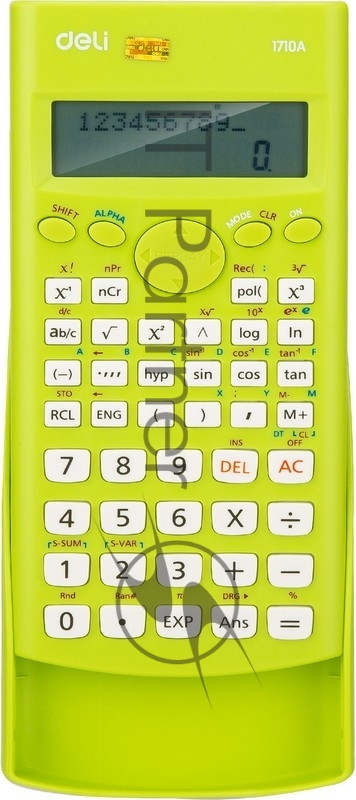 Калькулятор научный Deli E1710A/GRN зеленый 10+2-разр.