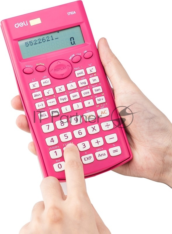 Калькулятор научный Deli E1710A/RED красный 10+2-разр.