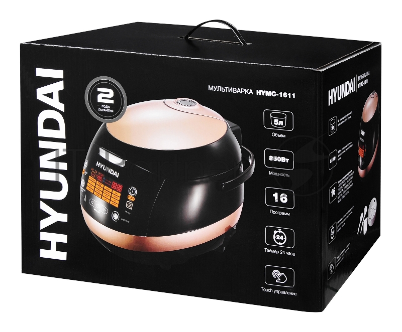 Мультиварка Hyundai HYMC-1611 5л 850Вт коричневый/черный