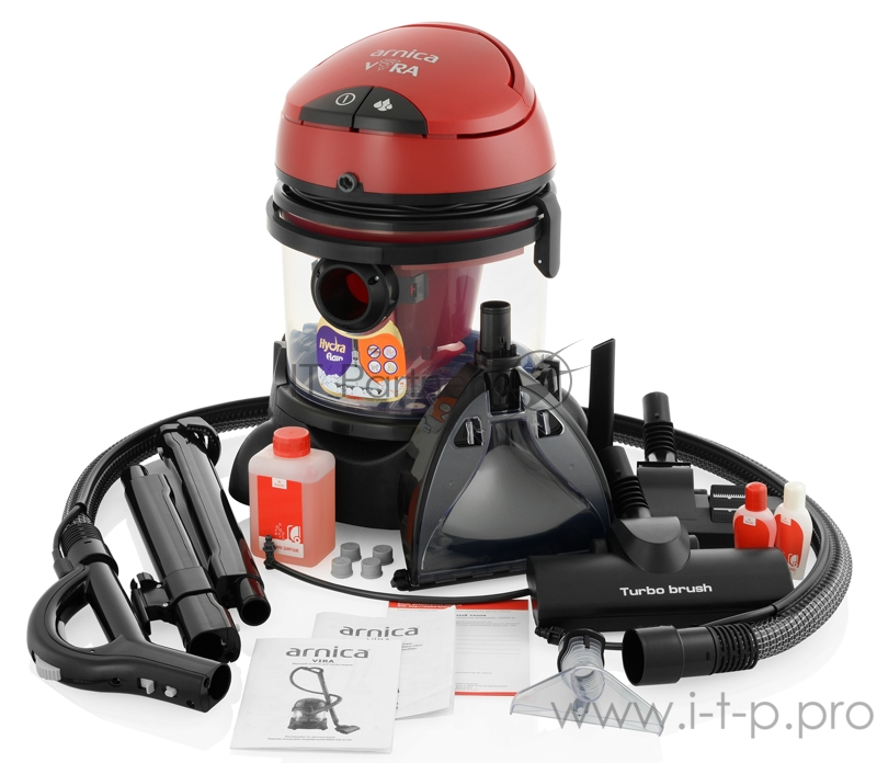 Моющий пылесос с аквафильтром Arnica VIRA, вишневый