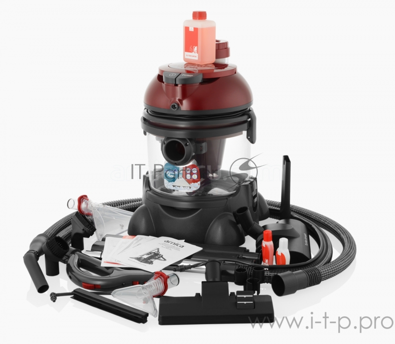 Моющий пылесос с аквафильтром Hydra Rain Plus Arnica, вишневый