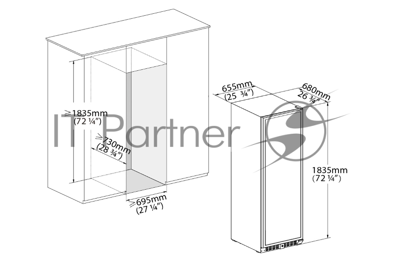 Холодильник винный Temptech GRN280DW