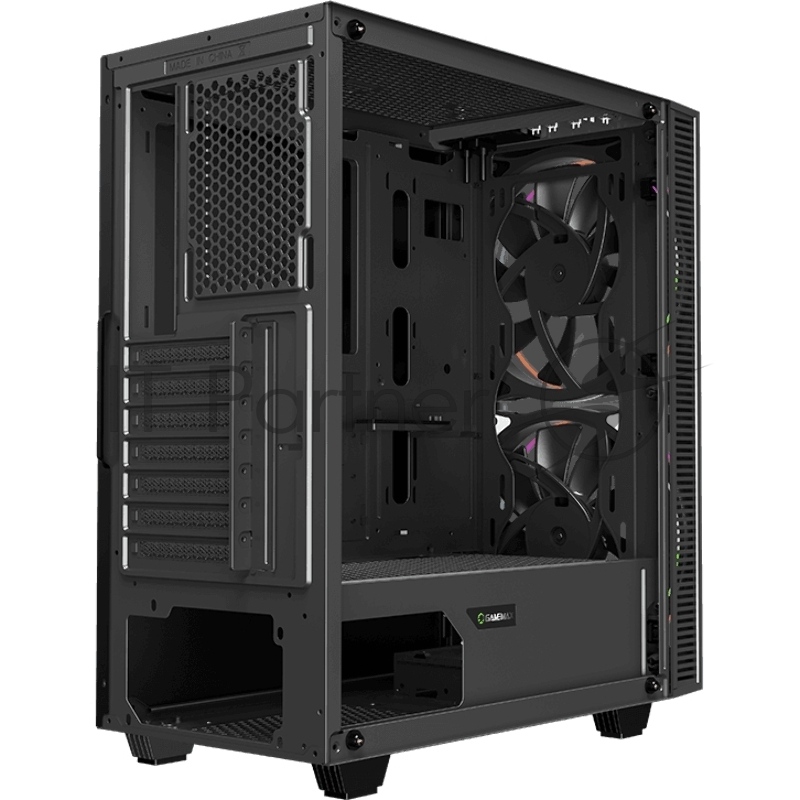 Корпус GameMax Black Hole MFG.A363-TB (ATX,Зак.стекл, USB 3.0, 2*200мм вент, без БП)
