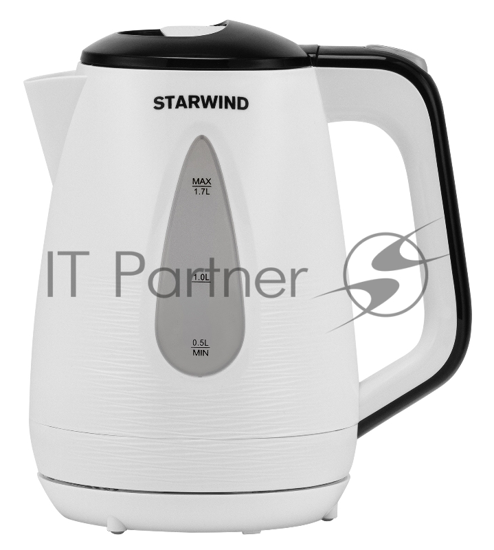 Чайник электрический Starwind SKP3213 1.7л. 2200Вт белый/черный (корпус: пластик)