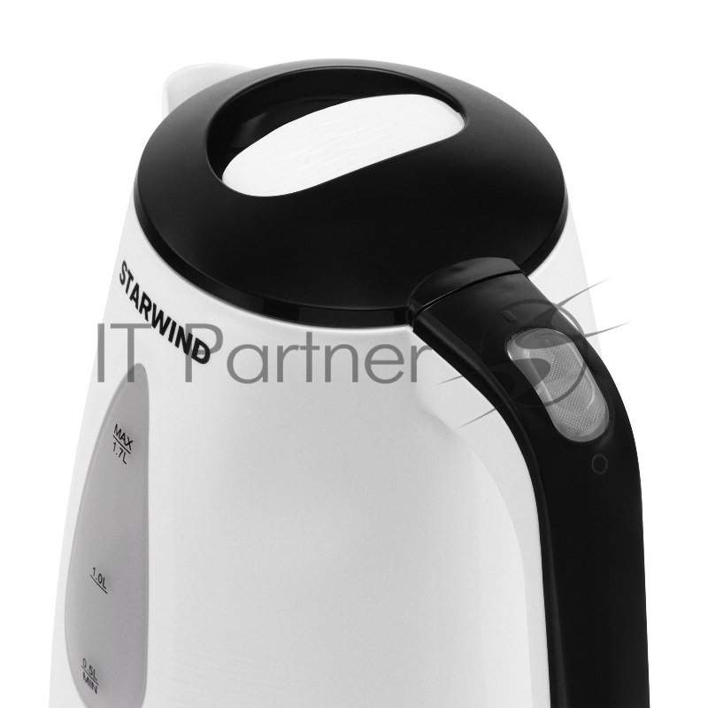 Чайник электрический Starwind SKP3213 1.7л. 2200Вт белый/черный (корпус: пластик)