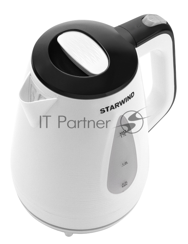 Чайник электрический Starwind SKP3213 1.7л. 2200Вт белый/черный (корпус: пластик)