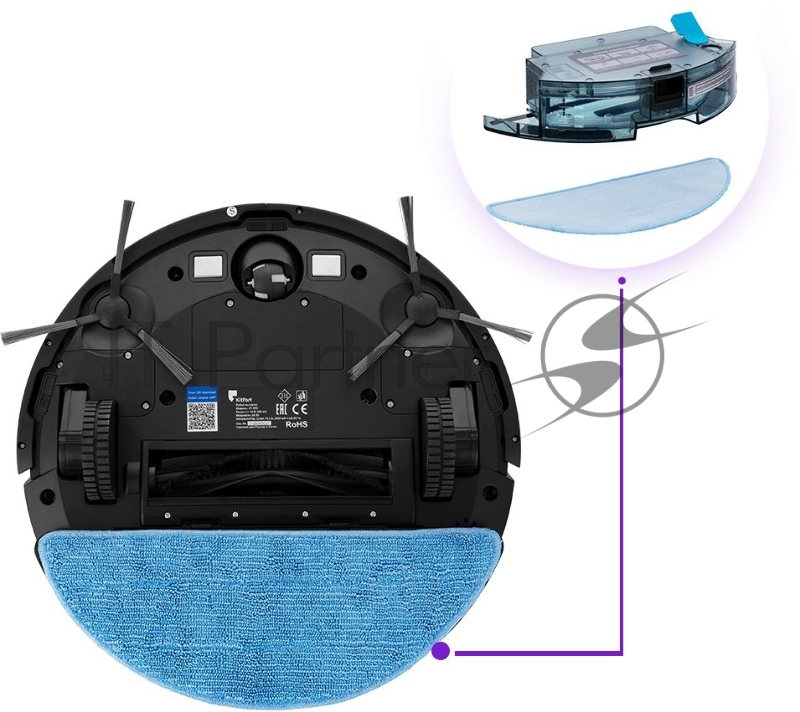 Пылесос-робот Kitfort KT-572 28Вт черный