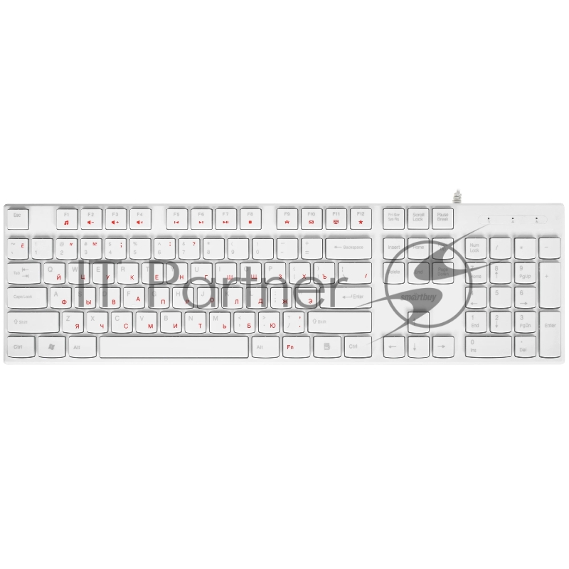 Клавиатура проводная мультимедийная Smartbuy ONE 238 USB белая (SBK-238U-W)/20