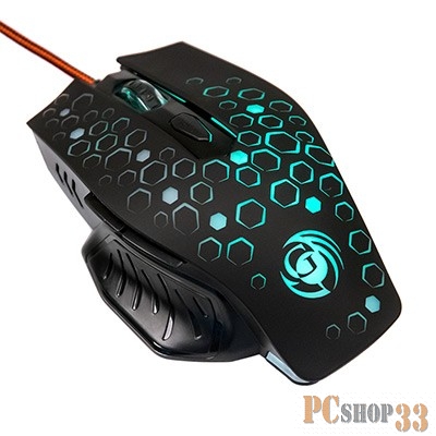 Мышь MGK-11U Dialog Gan-Kata - игровая, 6 кнопок + ролик , 7-ми цветная подсветка, USB, черная