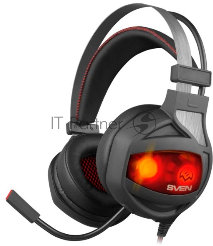 Наушники с микрофоном Sven AP-U996MV черный 2.2м