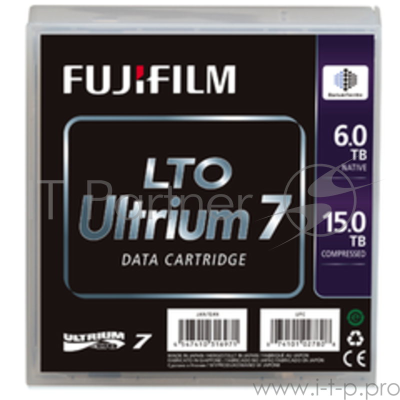 Ленточный накопитель Fujifilm Ultrium LTO7 RW 15TB (6Tb native) bar code labeled Cartridge (for libraries & autoloaders) (analog C7977A + Label)