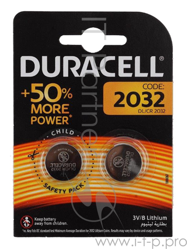 Батарея Duracell DL/CR2032 CR2032 (2шт)