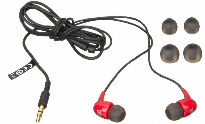 Гарнитура вкладыши JBL T100 красный беспроводные bluetooth (в ушной раковине)