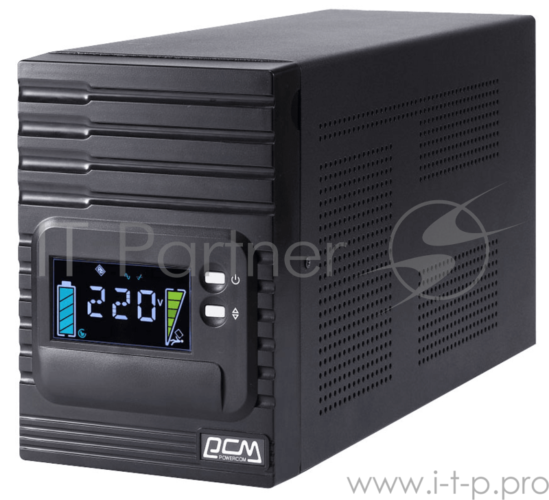 Источник бесперебойного питания Powercom Smart King Pro+ SPT-1000-II LCD 800Вт 1000ВА черный