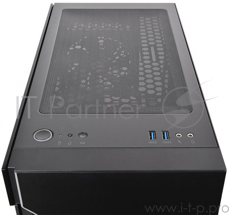 Корпус Thermaltake H200 TG RGB черный без БП ATX 2xUSB3.0 audio bott PSU