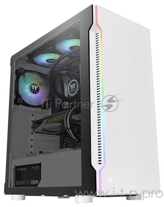 Корпус Thermaltake H200 TG RGB черный без БП ATX 2xUSB3.0 audio bott PSU