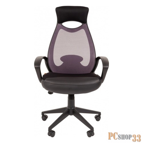 Офисное кресло Chairman 840 Россия черный пластик TW-04 серый