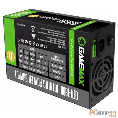 Блоки питания GameMax (GM-1800) Блок питания ATX 1800W