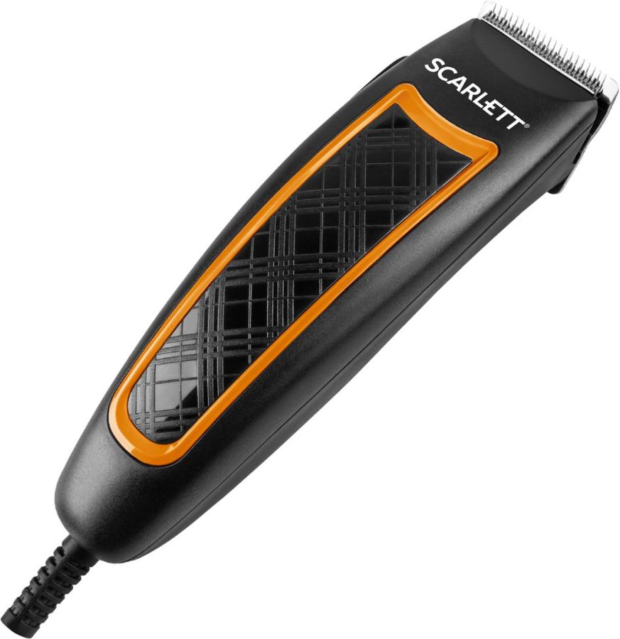 Машинка для стрижки Scarlett SC-HC63C18 черный/оранжевый