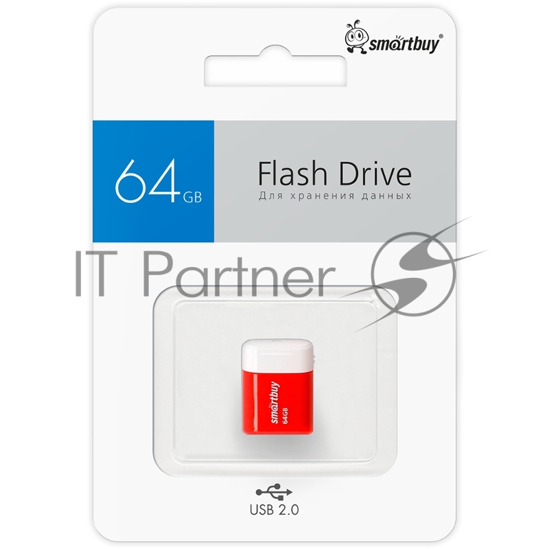 USB Drive 64GB Smartbuy LARA Red SB64GBLARA-R