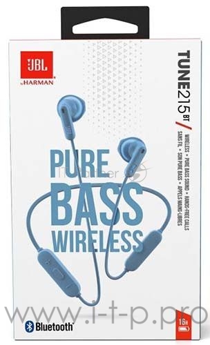 Гарнитура WRL T215BT BLUE JBL
