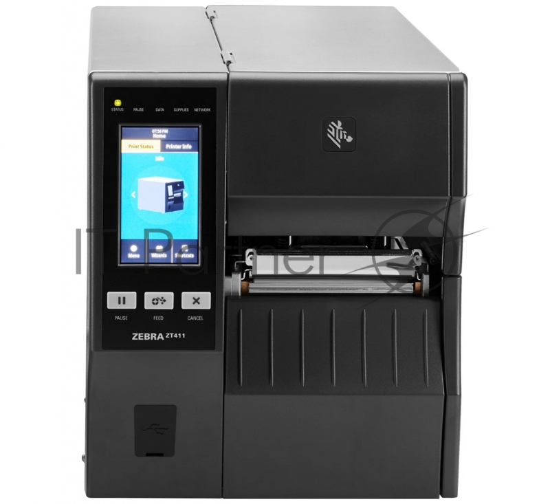 Принтер этикеток коммерческий TT ZT411 TT Printer ZT411 4, 300 dpi, Euro and UK cord, Serial, USB, 10/100 Ethernet, Bluetooth 4.1/MFi, USB Host, EZPL