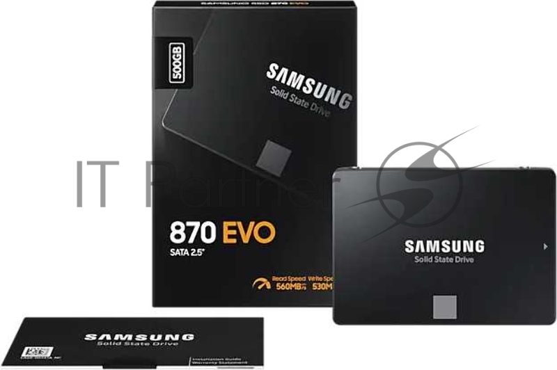 Твердотельный накопитель Samsung SSD 500GB 870 EVO, V-NAND 3-bit MLC, MGX, 2.5 SATA 6Gb/s, R560/W530, IOPs 98000/88000