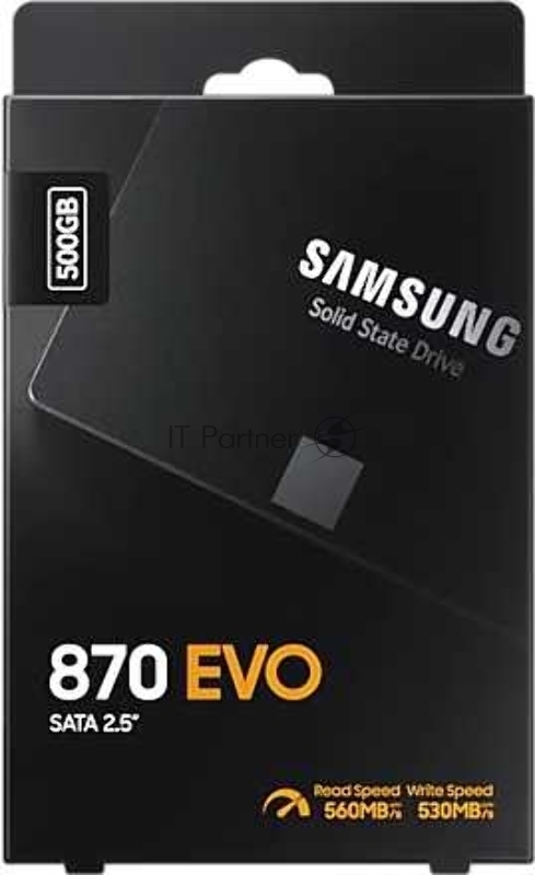 Твердотельный накопитель Samsung SSD 500GB 870 EVO, V-NAND 3-bit MLC, MGX, 2.5 SATA 6Gb/s, R560/W530, IOPs 98000/88000