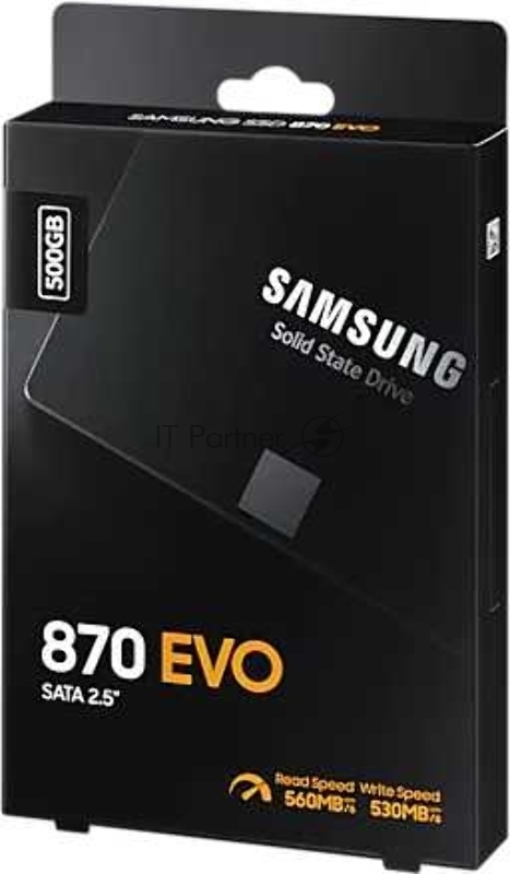 Твердотельный накопитель Samsung SSD 500GB 870 EVO, V-NAND 3-bit MLC, MGX, 2.5 SATA 6Gb/s, R560/W530, IOPs 98000/88000