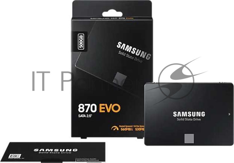 Твердотельный накопитель Samsung SSD 500GB 870 EVO, V-NAND 3-bit MLC, MGX, 2.5 SATA 6Gb/s, R560/W530, IOPs 98000/88000