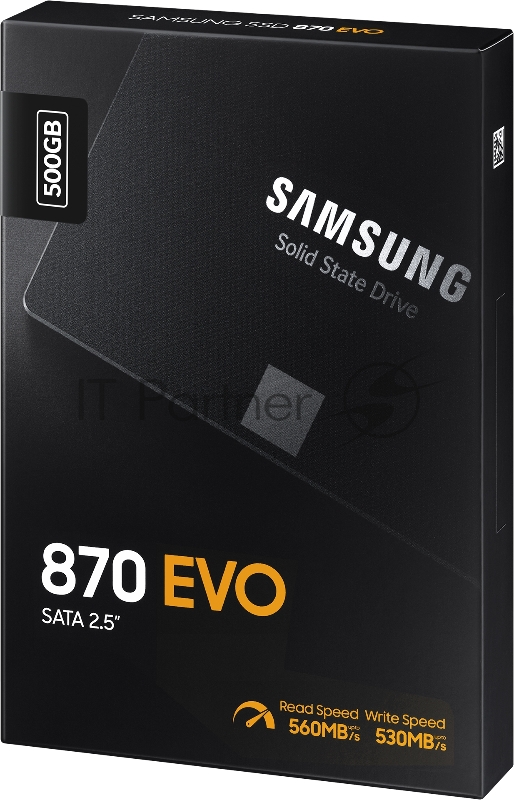 Твердотельный накопитель Samsung SSD 500GB 870 EVO, V-NAND 3-bit MLC, MGX, 2.5 SATA 6Gb/s, R560/W530, IOPs 98000/88000