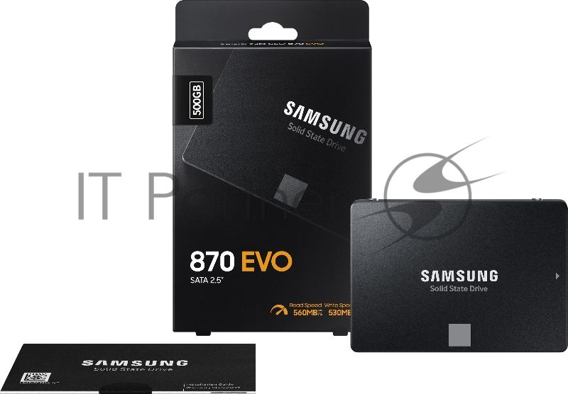 Твердотельный накопитель Samsung SSD 500GB 870 EVO, V-NAND 3-bit MLC, MGX, 2.5 SATA 6Gb/s, R560/W530, IOPs 98000/88000